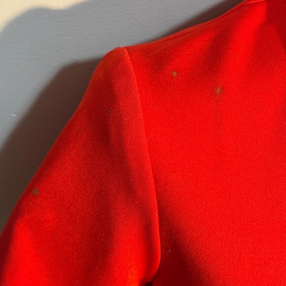 1960's Vintage Red & White Mod Dress - Picture 5 of 11